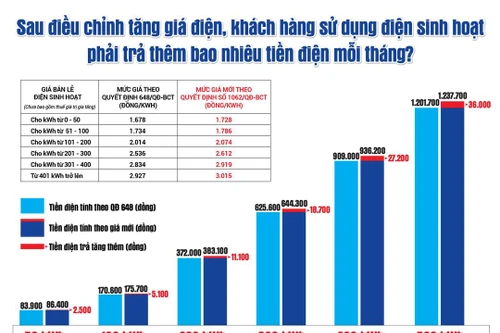 Tăng giá điện, hàng hóa liệu có “té nước theo mưa”?
