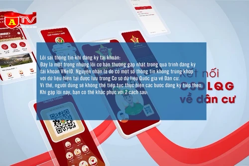 Các lỗi hay mắc phải khi đăng ký tài khoản VNeID và cách khắc phục