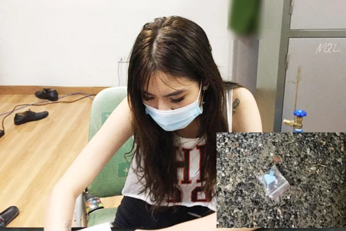 "Hotgirl" phòng hát karaoke lén nhặt ma túy rơi mang về sử dụng