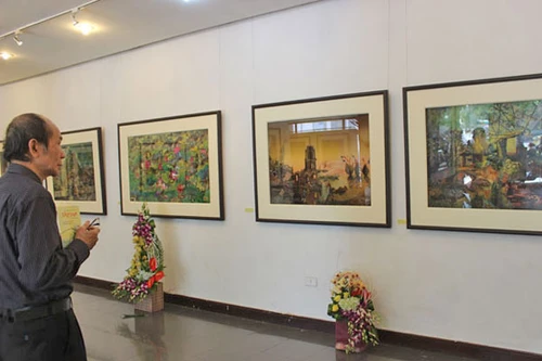 Tranh cắt vải “Nhịp xuân”