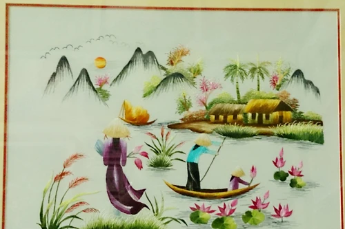 Tỷ phú Nhật mua tranh thêu tay của Hoa Hậu Đặng Thu Thảo