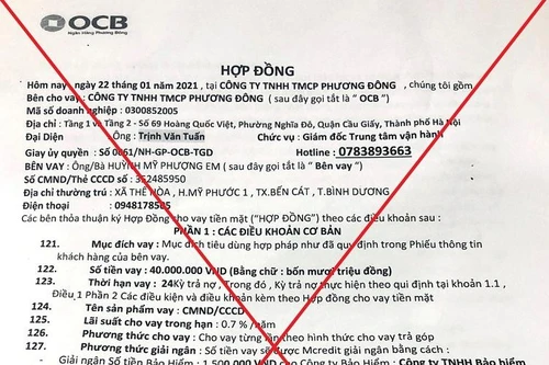 Cuối năm, cảnh giác thủ đoạn giả hợp đồng vay tiền ngân hàng để thu phí