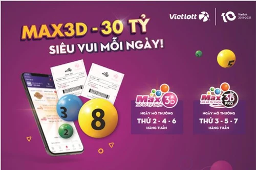 Vietlott ra mắt sản phẩm xổ số tự chọn Max 3D Pro
