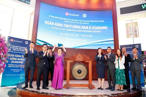 Hơn 1,2 tỷ cổ phiếu SeABank chính thức giao dịch trên HoSE, giá tăng kịch trần bất chấp thị trường đi xuống