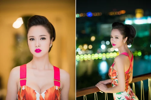 Vũ Ngọc Anh khoe đường cong quyến rũ với vòng một căng đầy