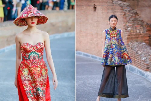 Hoa hậu Thuỳ Dung hội ngộ Kha Mỹ Vân trong show thời trang tại Rome