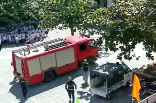 Xử lý nhanh sự cố hỏa hoạn tại trường Tiểu học Đồng Mai 1