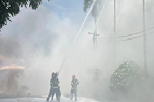 Huy động gần 160 người diễn tập phương án chữa cháy, cứu nạn, cứu hộ