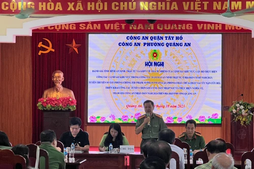 Công an phường Quảng An chủ động nhiều biện pháp đảm bảo an ninh trật tự địa bàn