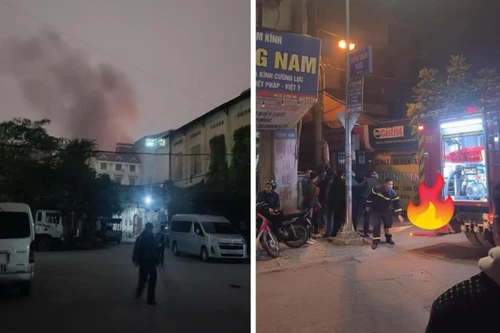 Nhanh chóng dập tắt đám cháy trong ngõ nhỏ tại quận Hoàng Mai