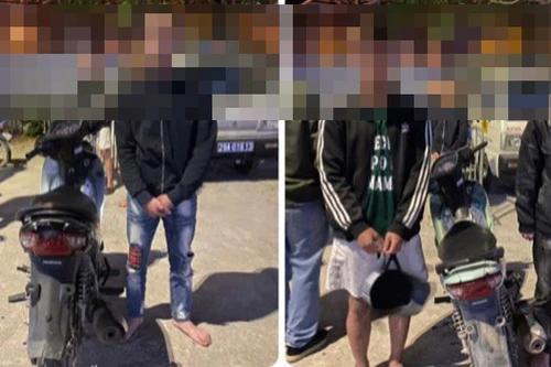 Xử lý nhóm thanh, thiếu niên tháo biển số xe máy gây rối trật tự công cộng