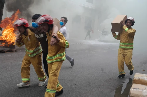 Xử lý cháy giả định trong tình huống phức tạp 