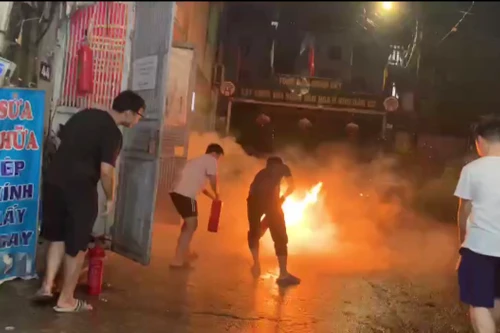 Đồng loạt 13 phường thuộc quận Bắc Từ Liêm diễn tập phương án PCCC