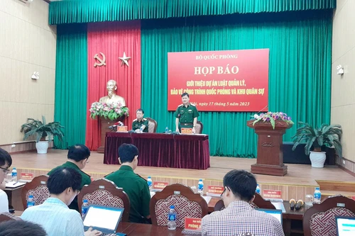 Họp báo giới thiệu dự án Luật Quản lý, bảo vệ công trình Quốc phòng và khu quân sự