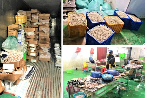 Phát hiện gần 10 tấn thực phẩm không rõ nguồn gốc