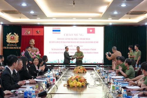 Công an Hà Nội trao đổi với Văn phòng Tổng Chưởng lý Vương quốc Thái Lan về công tác thực thi pháp luật
