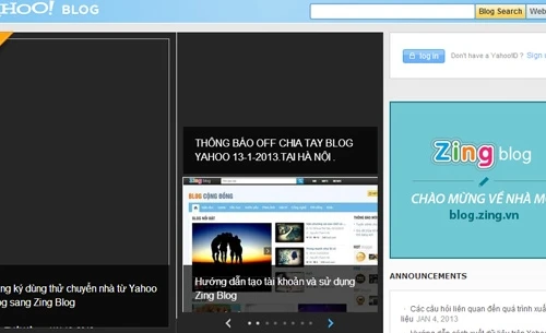 Yahoo! Blog đóng cửa, dân cư mạng chuyển "nhà" sang Zing