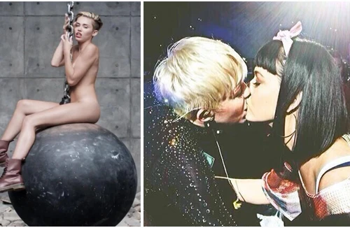 Miley Cyrus gây sốc bởi nụ hôn đồng giới, khỏa thân và nhảy kích dục