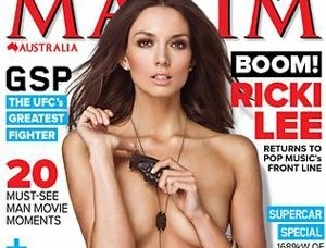 Nữ ca sĩ Ricki-Lee bán khỏa thân trên Maxim