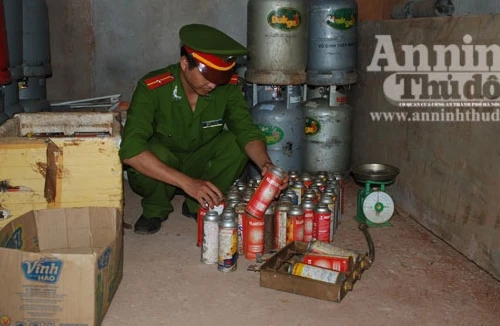 Lại san chiết ga trái phép giữa khu dân cư