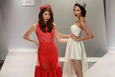 Ngọc Quyên, Minh Triệu gây ấn tượng với váy xuyên thấu