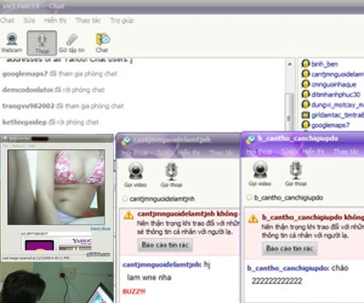 Chỉ cần đăng nhập Yahoo, dễ dàng tìm thấy những nick chat khiêu gợi, tục tĩu