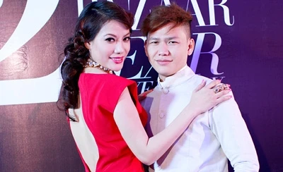 Trương Ngọc Ánh diện váy đỏ quyến rũ, dự tiệc cùng nhà thiết kế trẻ