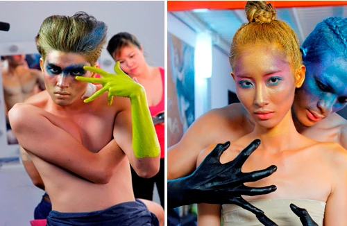 Thí sinh Top model được waxing, sơn màu toàn thân