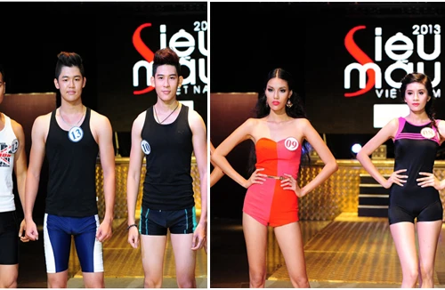 Thí sinh siêu mẫu khoe hình thể trong trang phục bó sát