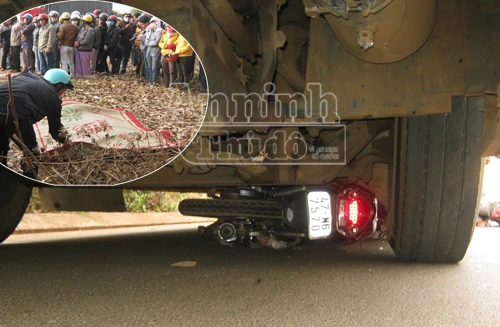 Xe máy bị xe ô tô tải kéo lê gần 200m, một sinh viên tử vong