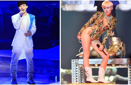 Nathan Lee kéo "người tình tin đồn" lên sâu khấu, bắt chước Miley Cyrus