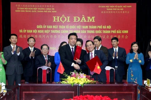 Hội đàm giữa Ủy ban MTTQ TP Hà Nội và Chính hiệp TP Bắc Kinh