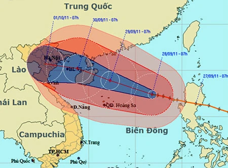 Bão số 5 có gió giật tới cấp 15
