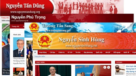 Xuất hiện hàng loạt trang web mạo danh lãnh đạo