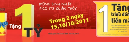 Tròn 1 tuổi, tặng… 1 tỷ đồng tiền mặt