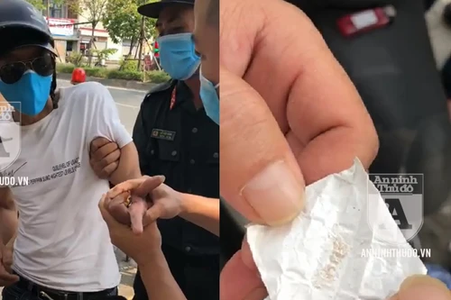 [CLIP] Hét to rồi vò nát bao thuốc có ma túy, đối tượng ‘diễn trò’ tại chốt 141