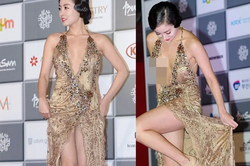 [ẢNH] "Đỏ mặt" với trang phục hớ hênh của sao nữ Hàn Quốc