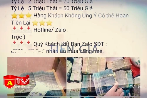 Cảnh giác với tội phạm lừa đảo rao bán tiền giả trên mạng xã hội