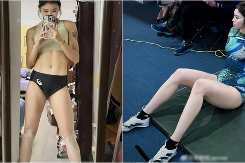 Đôi chân dài miên man của 'hotgirl điền kinh' Trung Quốc