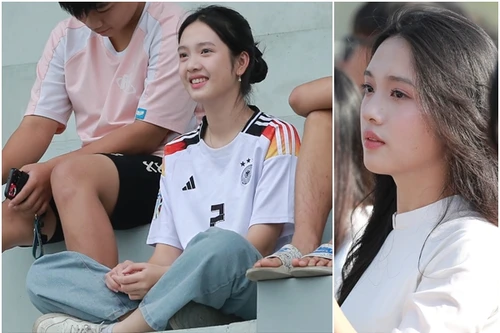 Nữ sinh có tên như Hoa hậu thu hút sự chú ý ở giải bóng đá THPT Hà Nội