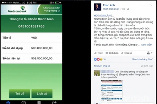 "Sao" Việt cùng MC Phan Anh cứu trợ đồng bào miền Trung lũ lụt