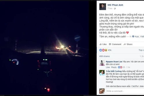 Hơn 9 tỷ đồng ủng hộ đồng bào miền Trung thông qua MC Phan Anh 