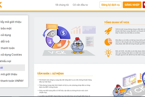 Cảnh báo Công ty VICK cung cấp dịch vụ tư vấn đầu tư chứng khoán không phép