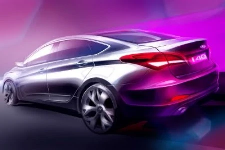 Hyundai i40 bản sedan lộ dáng