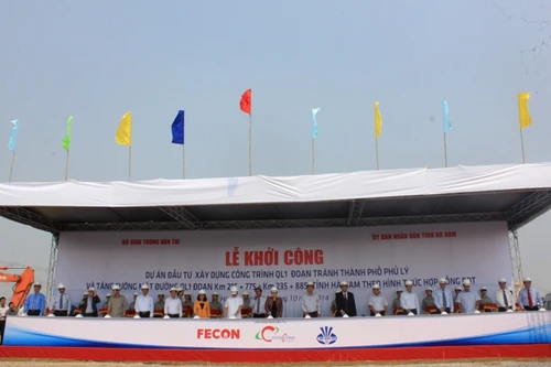 Khởi công quốc lộ 1- đoạn tránh TP Phủ Lý