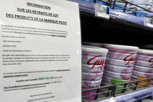 Bộ Y tế thông tin về vụ Công ty Lactalis bị buộc tội do bê bối sữa nhiễm khuẩn Salmonella