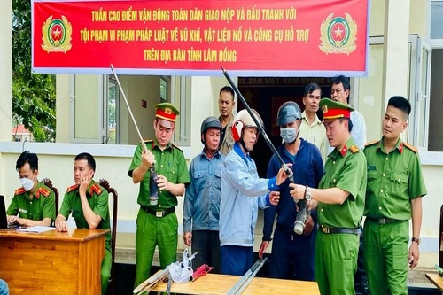 Siết chặt chế độ quản lý, bảo quản vũ khí, vật liệu nổ quân dụng và công cụ hỗ trợ