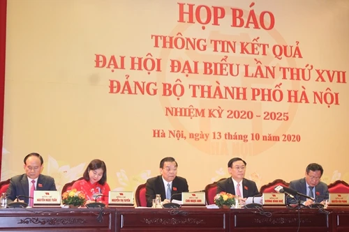Thường trực Thành ủy Hà Nội chủ trì họp báo: Tỷ lệ cán bộ nữ trúng cử Ban Thường vụ lên tới 25%