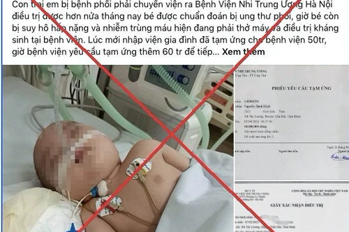 Giả mạo chữ ký lãnh đạo Bệnh viện Nhi Trung ương để kêu gọi từ thiện và chiếm đoạt tiền