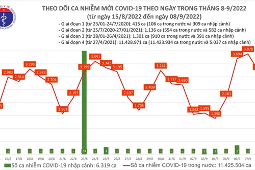 Chín bệnh nhân Covid-19 tử vong, ghi nhận trong 7 ngày liên tiếp 